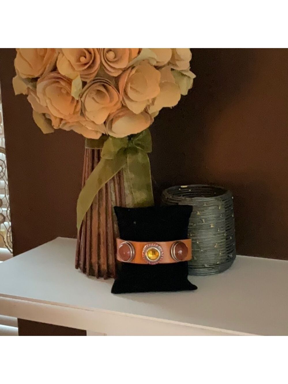 Leather Bracelet with Three Snaps